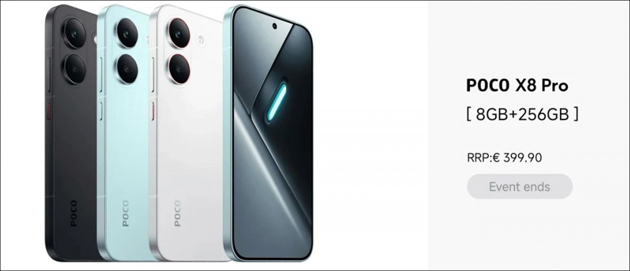 POCO X8 Pro e X8 Pro Max: filtrados os prezos oficiais dos novos smartphones de gama media premium