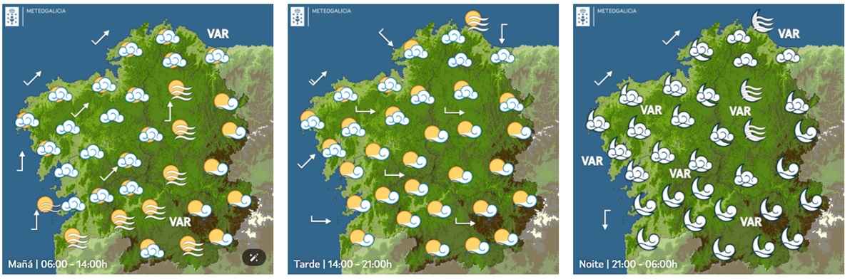 Xoves 16, néboas matinais e tarde máis soleada nas Rías Baixas e Santiago