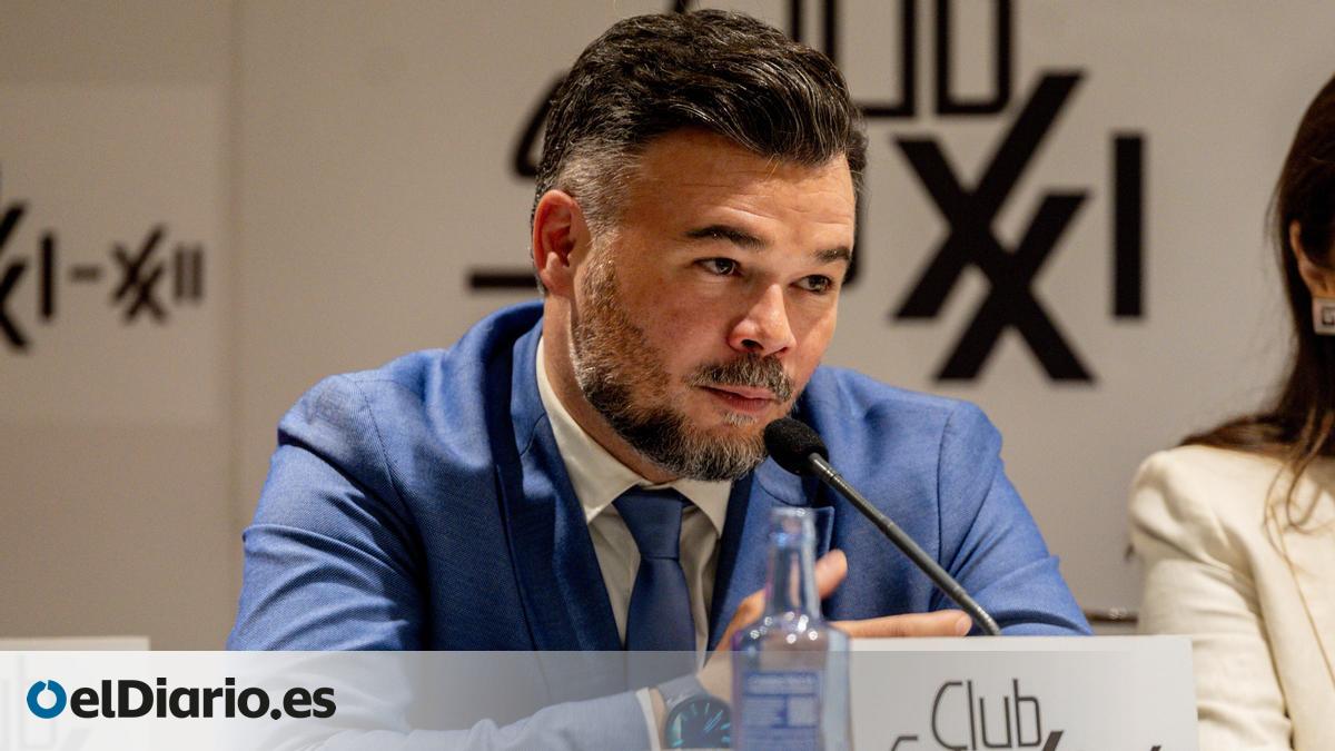 Rufián se abre a ser candidato de la izquierda para las generales: "Si puedo ayudar a una confluencia, p'alante"