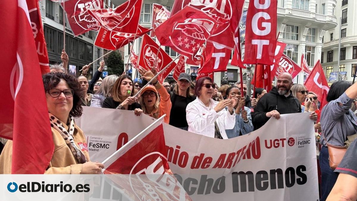 UGT convoca huelga este sábado 23 en el textil y el calzado contra el convenio de la patronal de Inditex, Mango y Primark