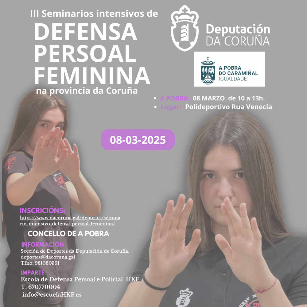 Os III Seminarios de Defensa Persoal Feminina chegan en marzo á Pobra do Caramiñal