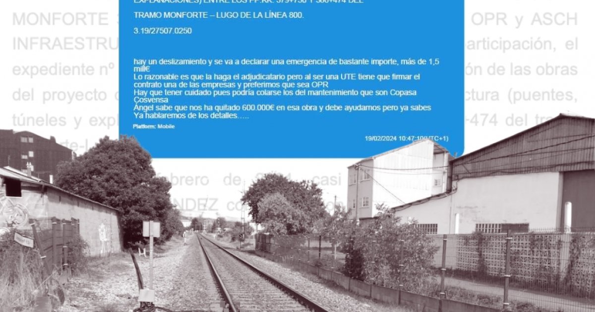 A Garda Civil sinala un contrato do tren Monforte-Lugo entre os indicios de corrupción do asesor de Ábalos