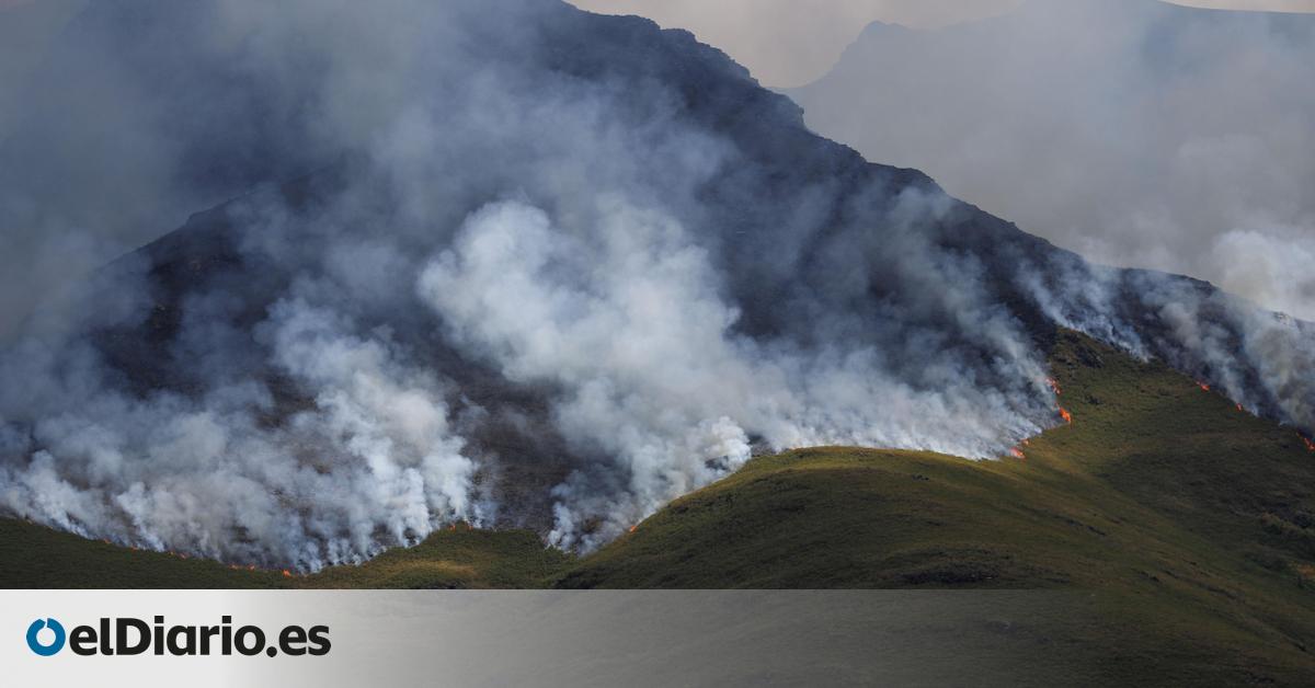 Las llamas entran en las montañas de O Courel, declaradas Reserva de la Biosfera y arrasadas en el gran incendio de 2022
