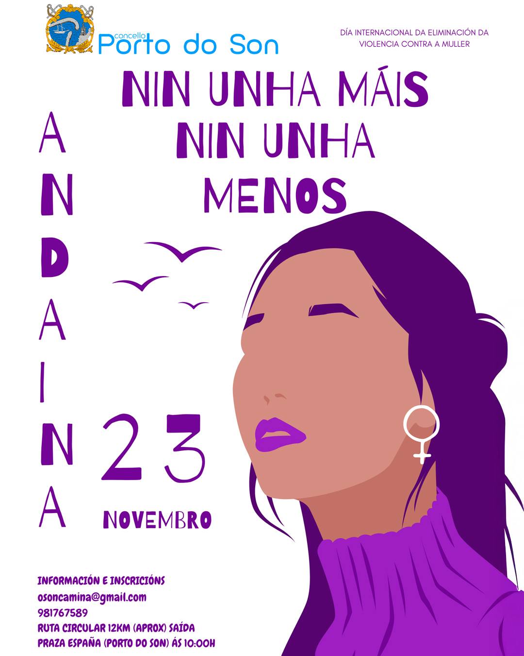 Abertas as inscricións para a Andaina Contra a Violencia de Xénero de Porto do Son