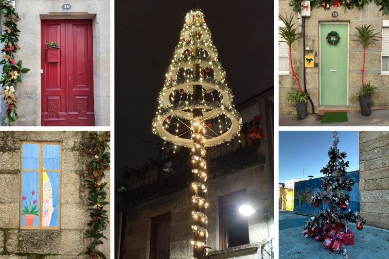 O barrio de Ribadavia continúa o seu idilio veciñal cunha imaxinativa decoración natalicia