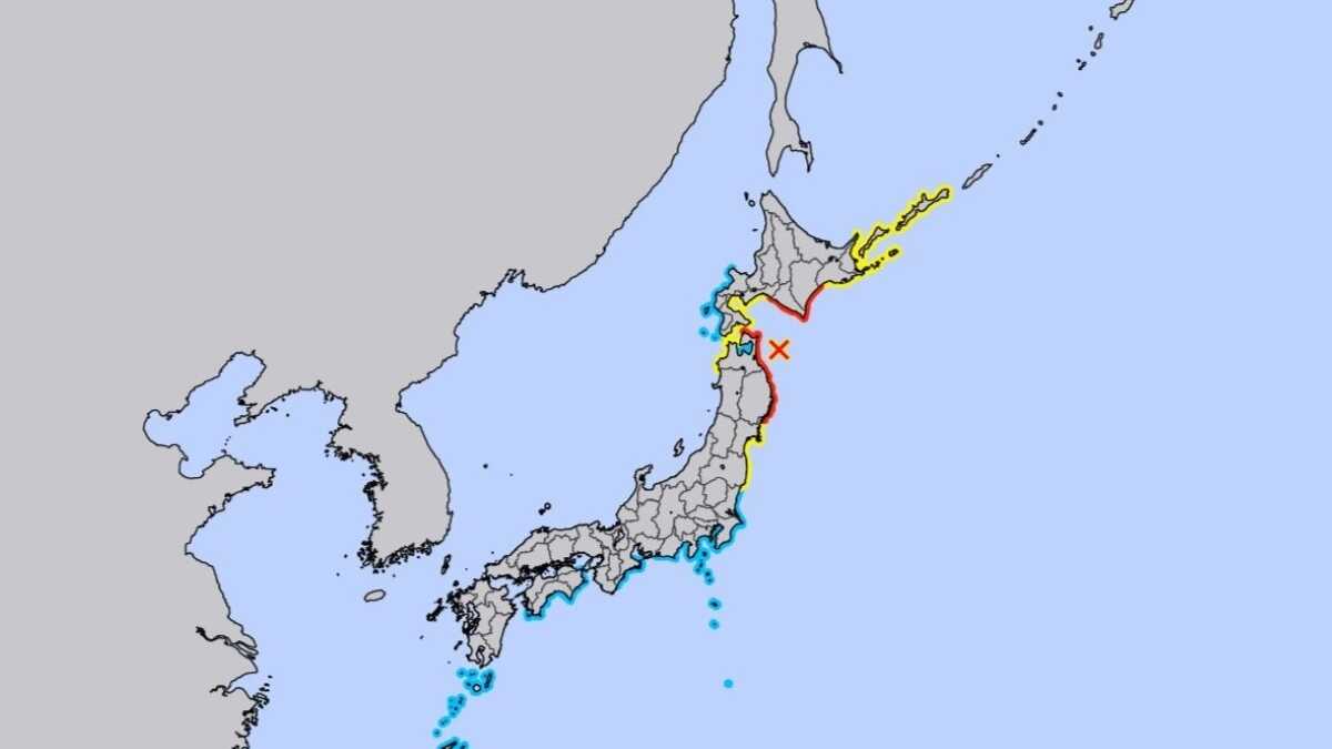 Alerta de tsunami no Xapón após un sismo de magnitude 7,6